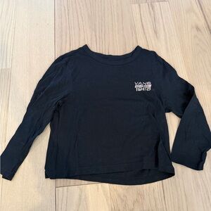 Vans Black Long Sleeve Tee with Logo